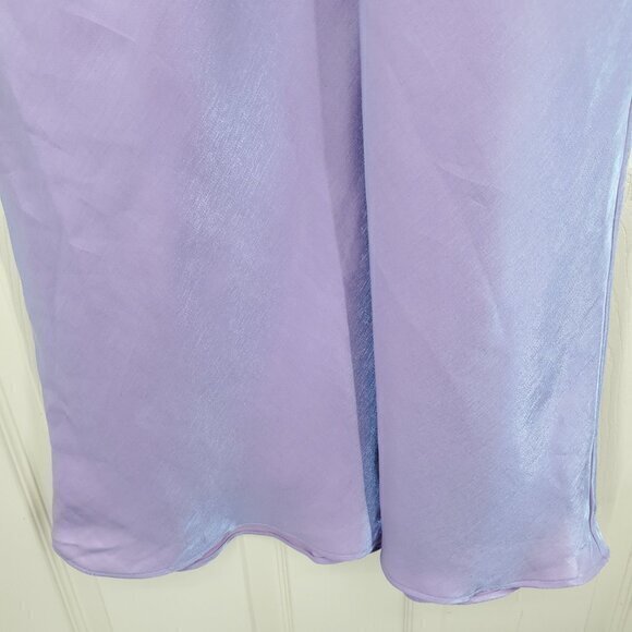 VTG Y2K Deadstock Masquerade Iridescent Maxi Skirt M Purple - Picture 11 of 13